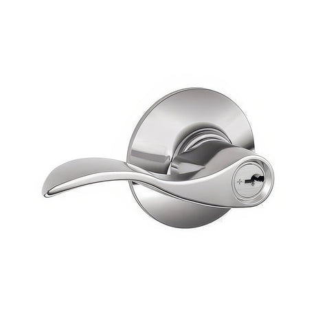 Schlage F80ACC625LH polished chrome storeroom door lever