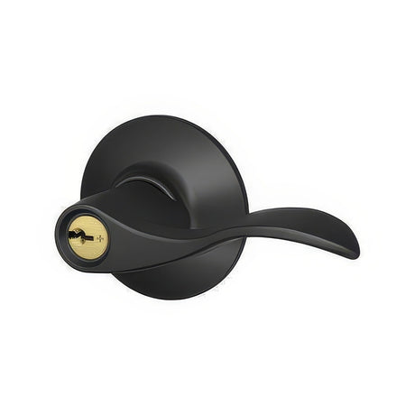 Schlage F80ACC622RH matte black storeroom door lever