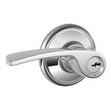 Schlage F80MER625LH polished chrome storeroom door lever