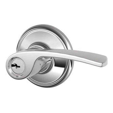 Schlage F80MER625RH polished chrome storeroom door lever