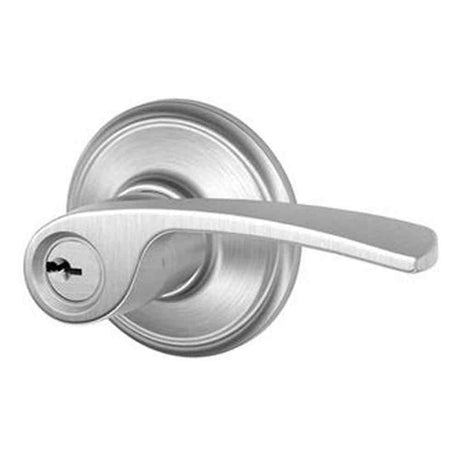 Schlage F80MER626RH satin chrome storeroom door lever