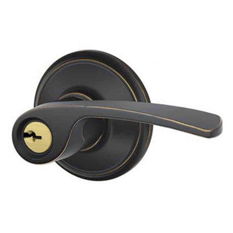 Schlage F80MER716RH aged bronze storeroom door lever