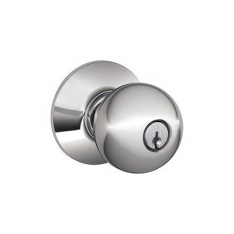 Schlage F80ORB625 polished chrome storeroom door knob