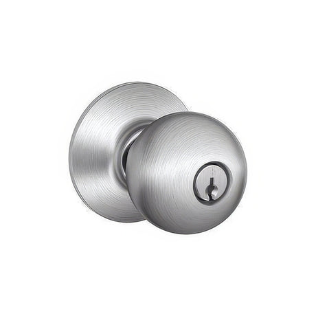 Schlage F80ORB626 satin chrome storeroom door knob