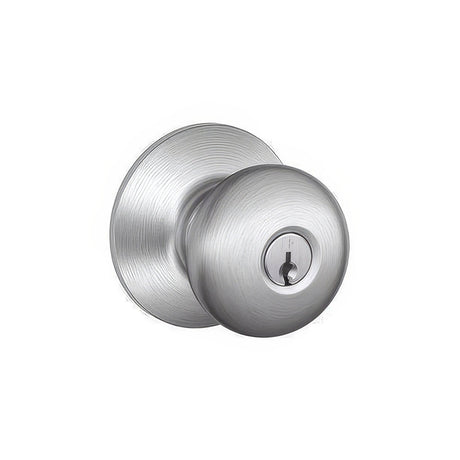 Schlage F80PLY626 satin chrome storeroom door knob