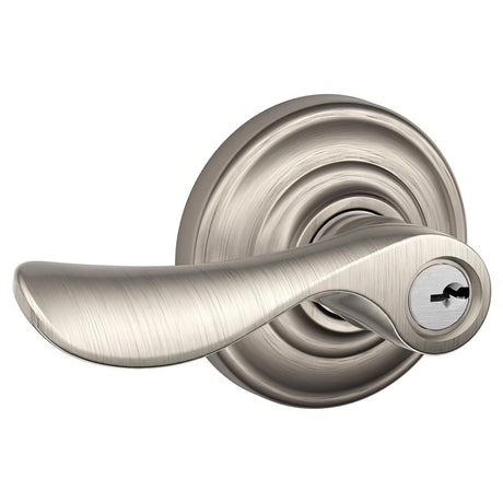 Schlage F80CHP619ANDRH F80-CHP-AND-RH Champagne Storeroom Door Lever Satin Nickel