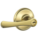 Schlage F80VLA505 F80-VLA Avila Storeroom Door Lever Lifetime Brass
