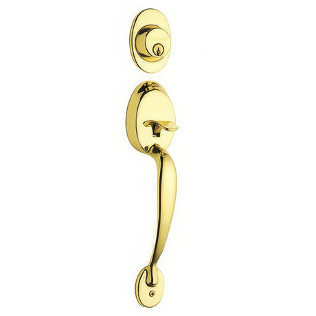 Schlage F92PLY605 polished brass dummy handleset