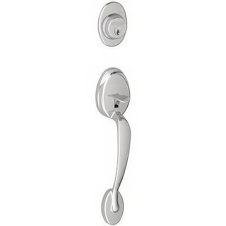 Schlage F92PLY625 polished chrome dummy handleset