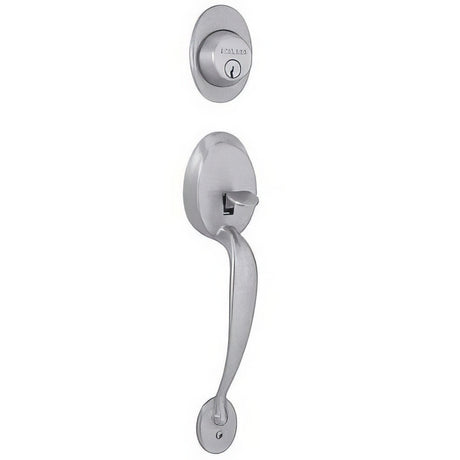 Schlage F92PLY626 satin chrome dummy handleset