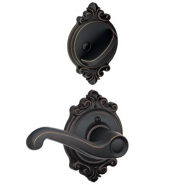 Schlage F94FLA716BRKRH aged bronze dummy interior pack
