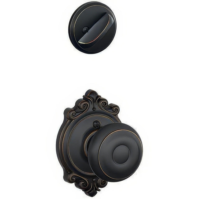 Schlage F94GEO716BRK aged bronze dummy interior pack