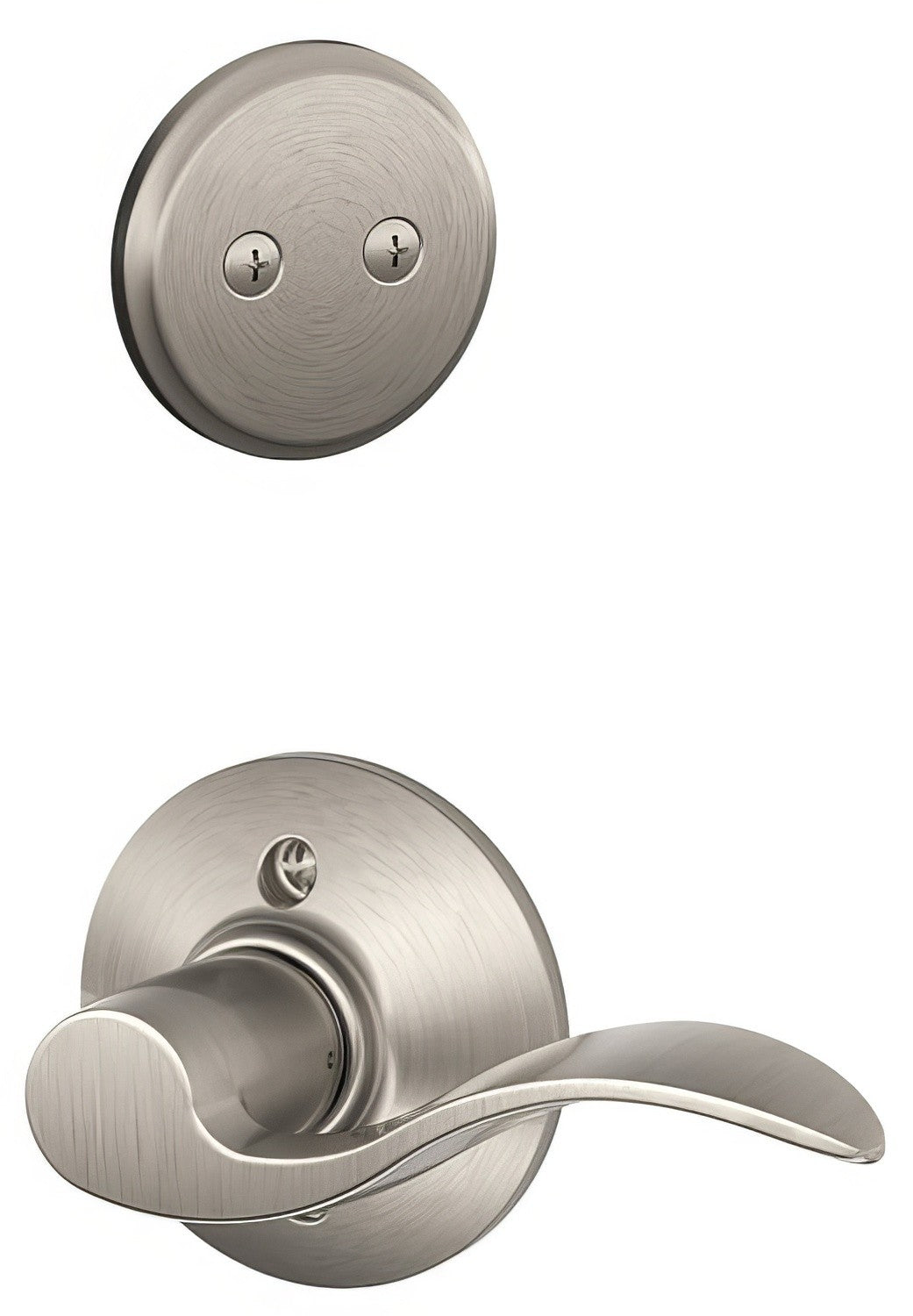 Schlage F94ACC619LH F94-ACC-LH F-Series Accent Lever Left Hand Dummy Interior Pack Satin Nickel