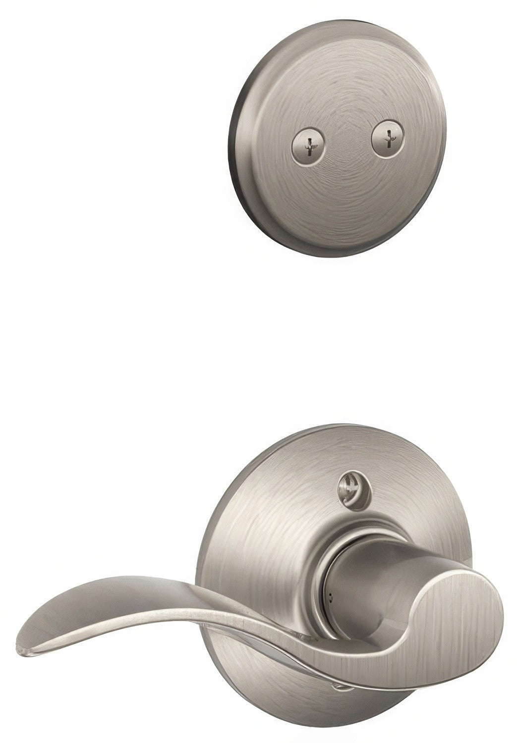 Schlage F94ACC619RH F94-ACC-RH F-Series Accent Lever Right Hand Dummy Interior Pack Satin Nickel