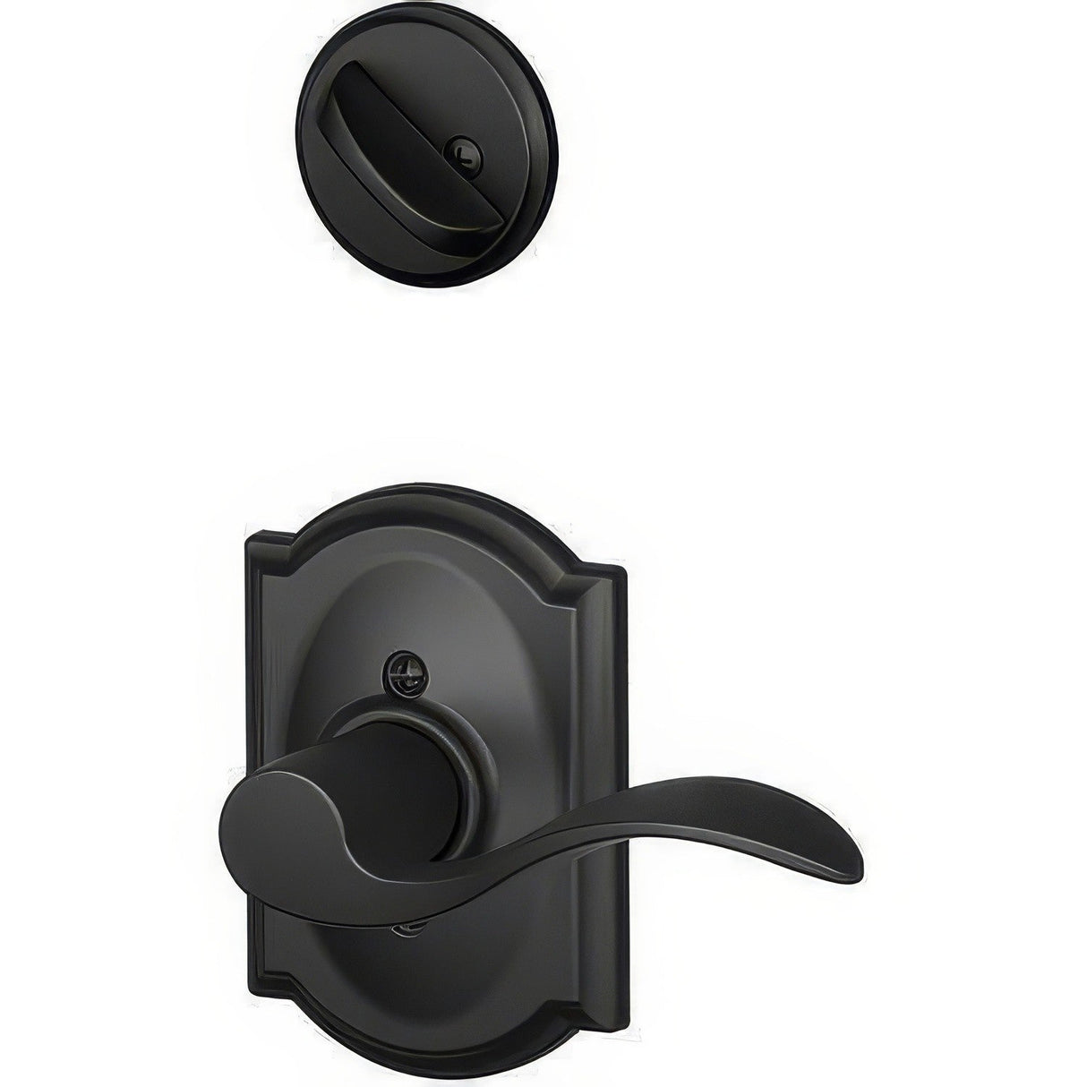 Schlage F94ACC622CAMLH F94-ACC-CAM-LH F-Series Accent Lever Left Hand Dummy Interior Pack Matte Black