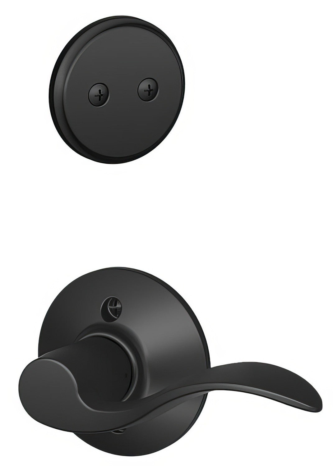 Schlage F94ACC622LH F94-ACC-LH F-Series Accent Lever Left Hand Dummy Interior Pack Matte Black