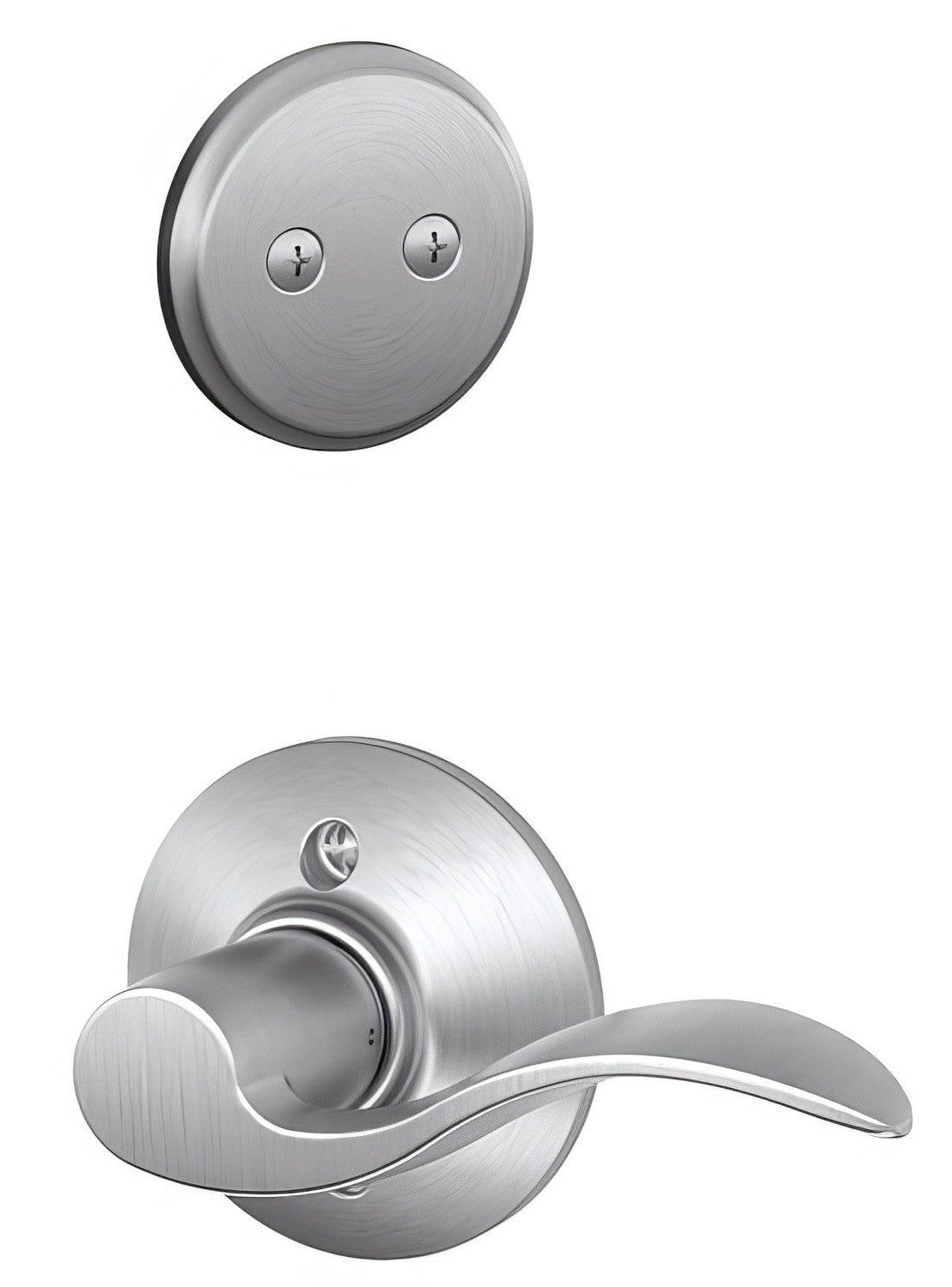 Schlage F94ACC626LH F94-ACC-LH F-Series Accent Lever Left Hand Dummy Interior Pack Satin Chrome