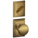 Schlage F94AND609ADD F94-AND-ADD F-Series Andover Knob Dummy Interior Pack Antique Brass