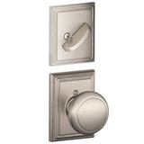 Schlage F94AND619ADD F94-AND-ADD F-Series Andover Knob Dummy Interior Pack Satin Nickel