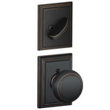 Schlage F94AND716ADD F94-AND-ADD F-Series Andover Knob Dummy Interior Pack Aged Bronze
