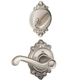 Schlage F94FLA619BRKRH F94-FLA-BRK-RH Flair Lever Right Hand Dummy Interior Pack Satin Nickel