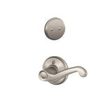 Schlage F94FLA619LH F94-FLA-LH Flair Lever Left Hand Dummy Interior Pack Satin Nickel