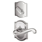 Schlage F94FLA625CAMLH F94-FLA-CAM-LH F-Series Flair Lever Left Hand Dummy Interior Pack Bright Chrome