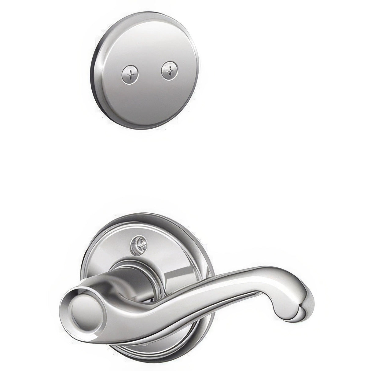 Schlage F94FLA625LH F94-FLA-LH Flair Lever Left Hand Dummy Interior Pack Polished Chrome