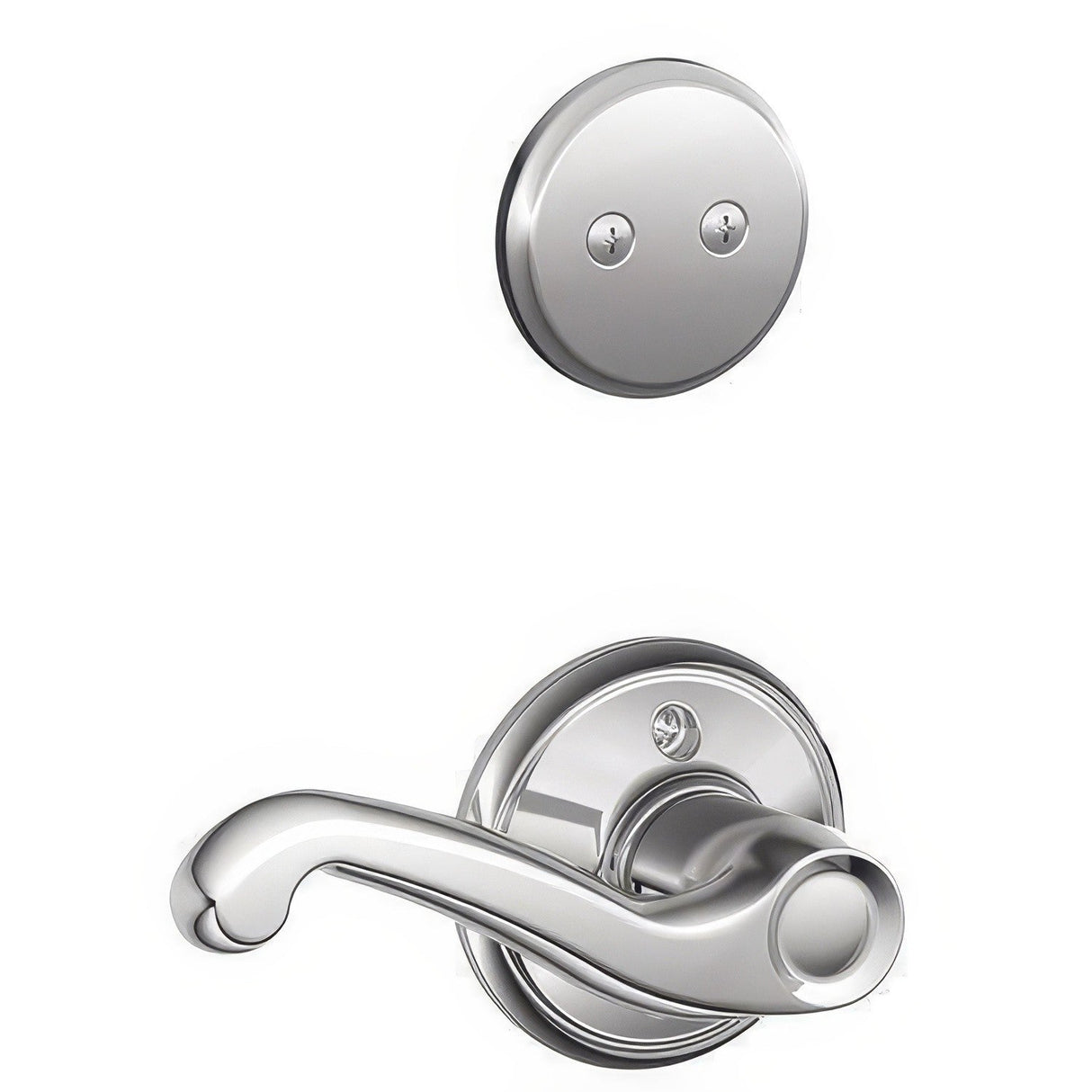 Schlage F94FLA625RH F94-FLA-RH Flair Lever Right Hand Dummy Interior Pack Polished Chrome
