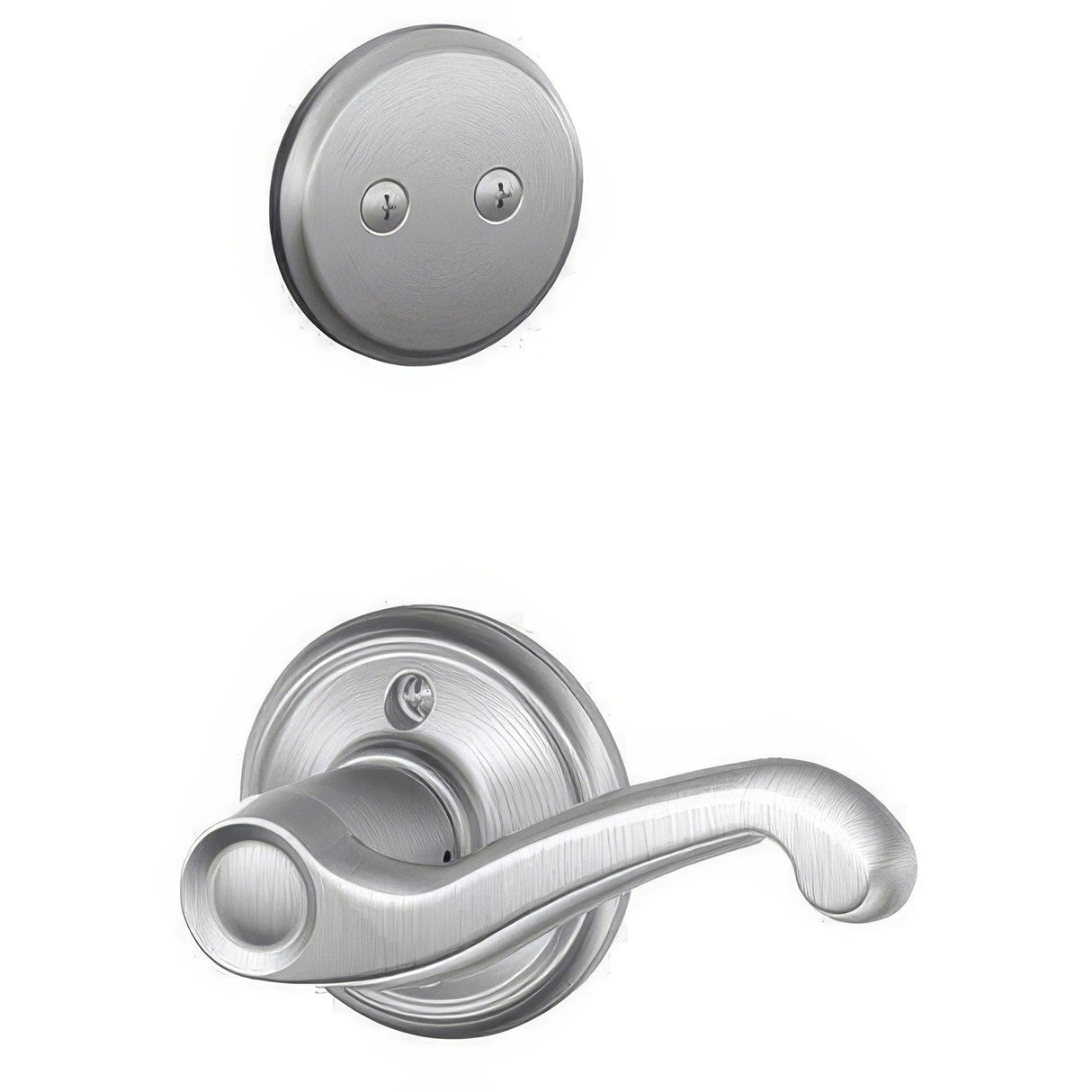 Schlage F94FLA626LH F94-FLA-LH Flair Lever Left Hand Dummy Interior Pack Satin Chrome