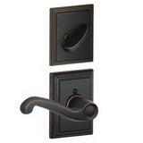 Schlage F94FLA716ADDRH F94-FLA-ADD-RH F-Series Flair Lever Right Hand Dummy Interior Pack Aged Bronze
