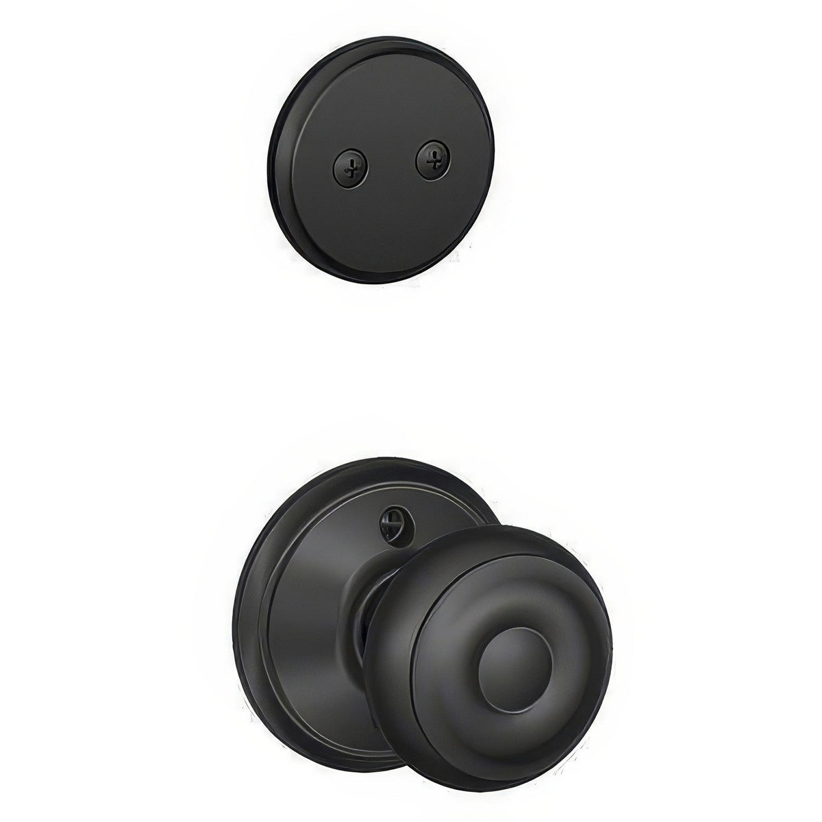 Schlage F94GEO622 F94-GEO Georgian Knob Dummy Interior Pack Matte Black