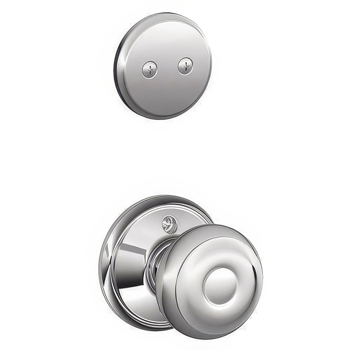 Schlage F94GEO625 F94-GEO Georgian Knob Dummy Interior Pack Polished Chrome