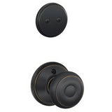 Schlage F94GEO716 F94-GEO Georgian Knob Dummy Interior Pack Aged Bronze