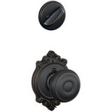 Schlage F94GEO716BRK F94-GEO-BRK F-Series Georgian Knob Dummy Interior Pack Aged Bronze