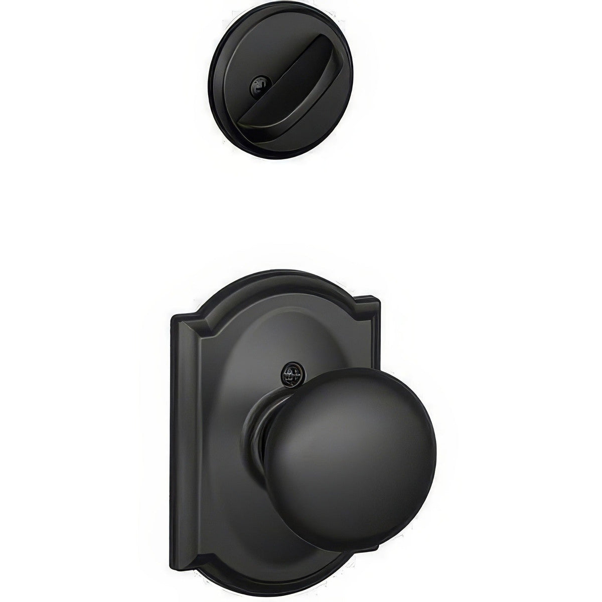 Schlage F94PLY622CAM F94-PLY-CAM F-Series Plymouth Knob Dummy Interior Pack Matte Black