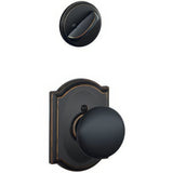 Schlage F94PLY716CAM F94-PLY-CAM F-Series Plymouth Knob Dummy Interior Pack Aged Bronze