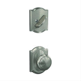 Schlage FC59AND619CAM FC59AND-CAM Custom Andover Knob with Camelot Rose Interior Active Trim Satin Nickel