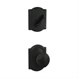 Schlage FC59AND716CAM FC59AND-CAM Custom Andover Knob with Camelot Rose Interior Active Trim Aged Bronze
