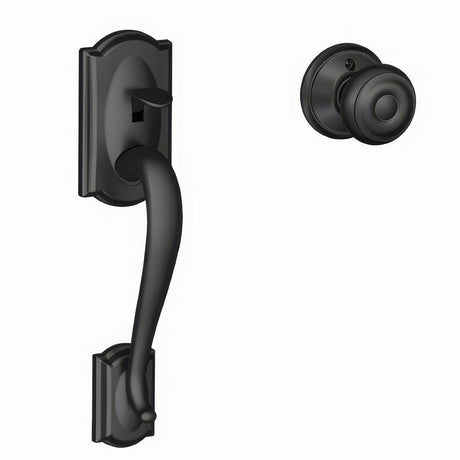 Schlage FE285CAM622GEO matte black electronic keypad lower half handleset