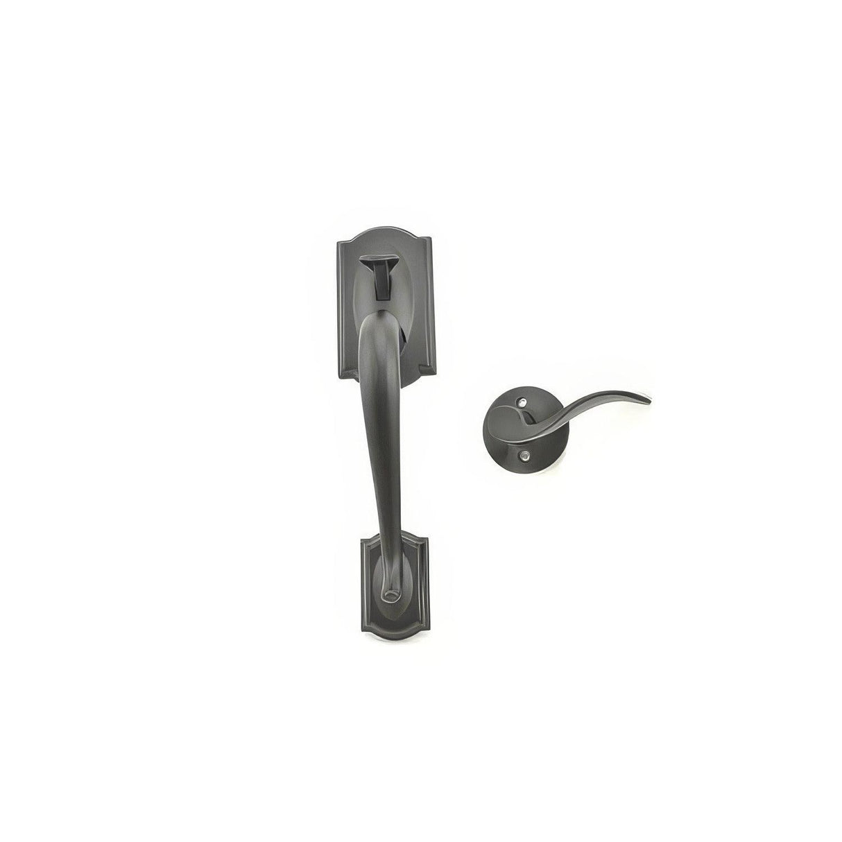 Schlage FE285CAM622ACCLH FE285-CAM-ACC-LH Electronic Security Camelot Lower Handleset Matte Black