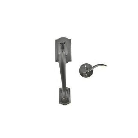 Schlage FE285CAM622ACCLH FE285-CAM-ACC-LH Electronic Security Camelot Lower Handleset Matte Black