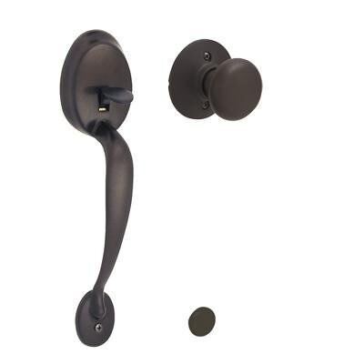 Schlage FE285PLY613PLY FE285-PLY-PLY Plymouth Lower Handle Set for Electronic Keypad with Plymouth Interior Knob Oil Rubbed Bronze