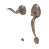 Schlage FE285PLY620ACCRH FE285-PLY-ACC-RH Plymouth Right Hand Front Entry Handle Set with an Accent Lever Antique Pewter