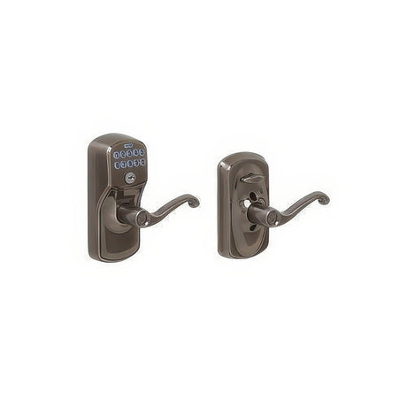Schlage FE595PLY620FLA antique pewter keypad entry door lever