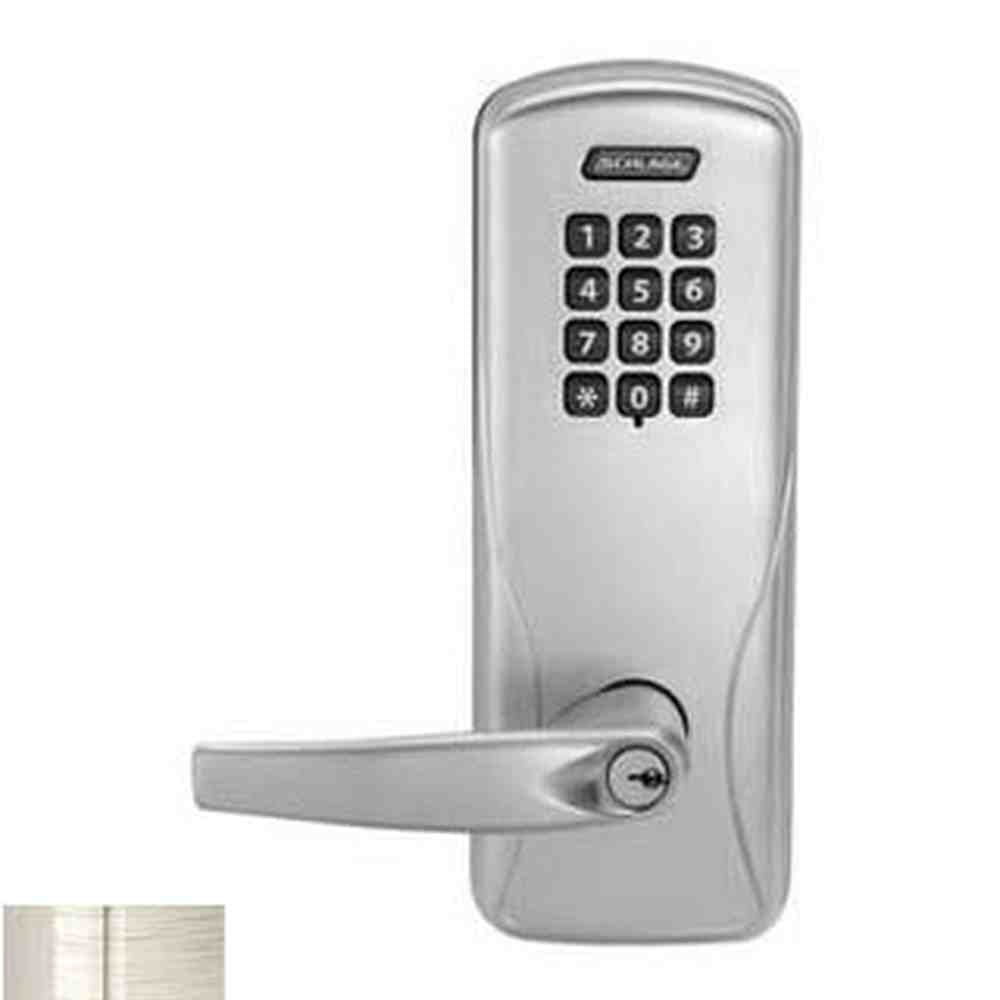 Schlage CO200CY70KPATH619 satin nickel keypad entry door lever
