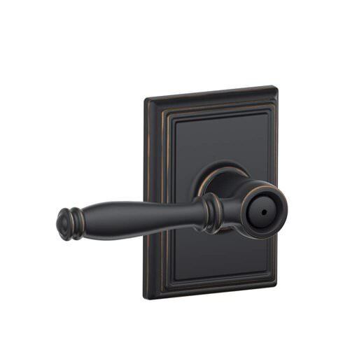 Schlage F40BIR619ADD satin nickel privacy door lever