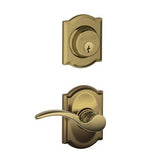 Schlage F57STA620CAMLH antique pewter exterior trim lever