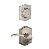 Schlage F57STA505CAMLH lifetime polished brass exterior trim lever