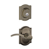 Schlage F57STA613CAMLH oil rubbed bronze exterior trim lever